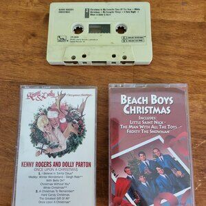 Beach Boys Kenny Rogers Dolly Parton Once Upon a Christmas Cassette Tapes Lot CT